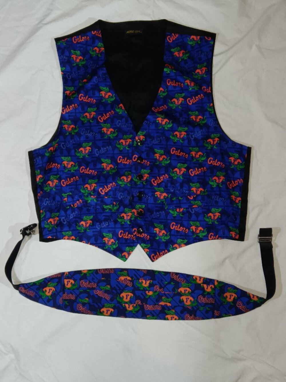 Merge Left XL Florida Gators UF Tuxedo Vest and Cumberbund
